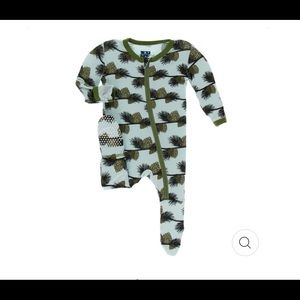 Kickee Pants Footie - Spring Pine Cone Print 3-6m